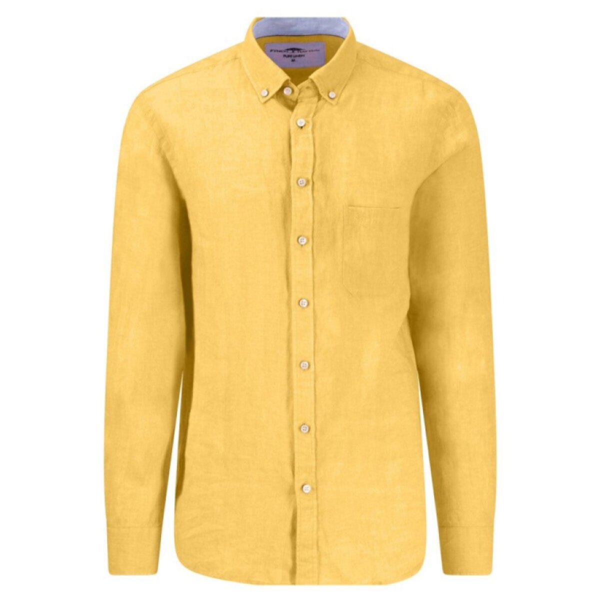 Pánska žltá ľanová košeľa FYNCH-HATTON casual fit