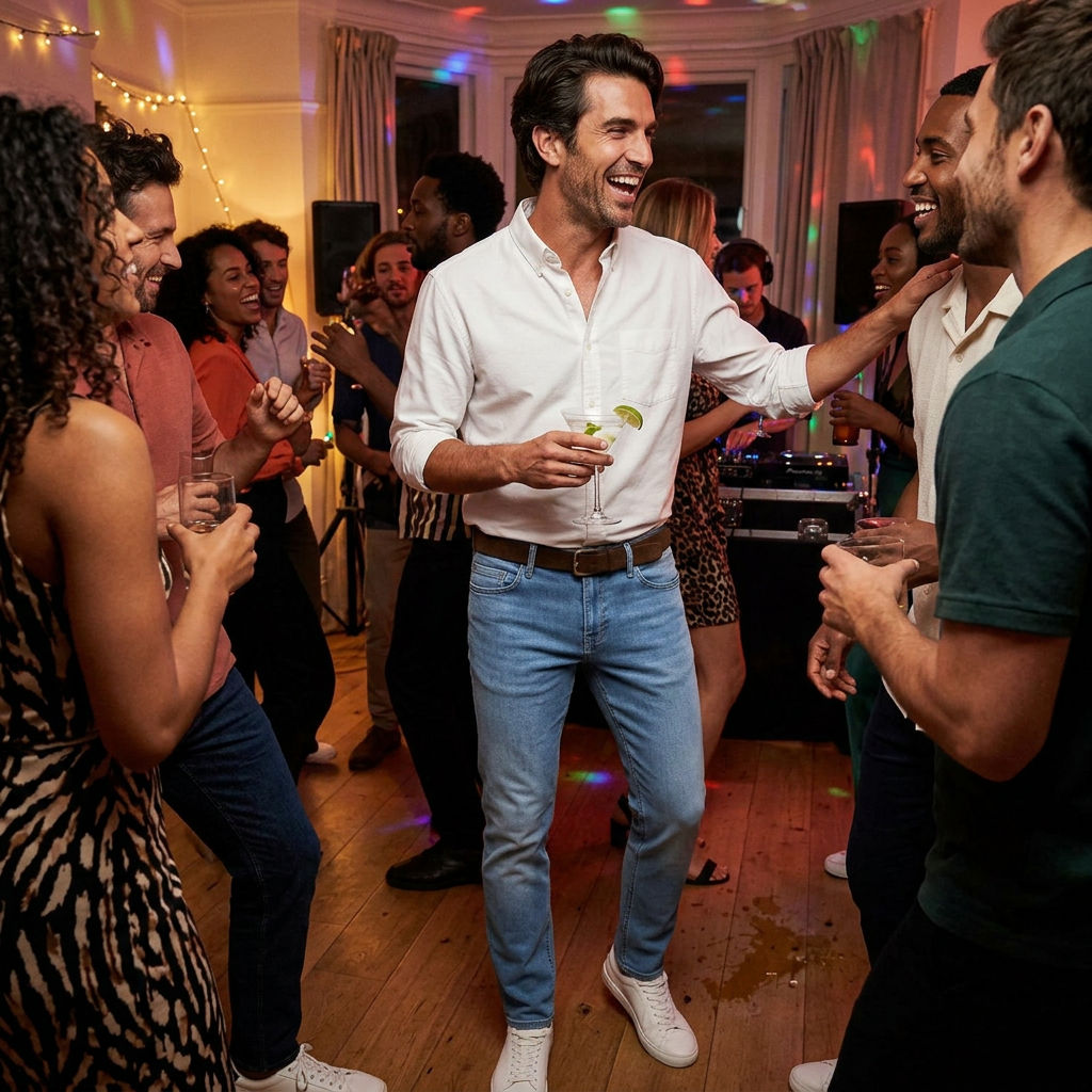 Pánske elastické Laser Denim džínsy ALBERTO tapered fit