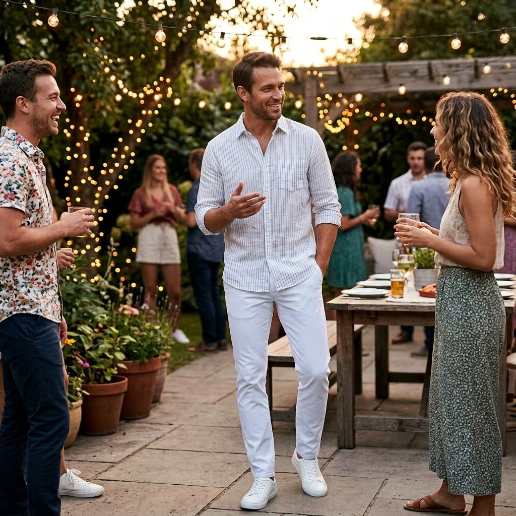 Pánske belasé ultraľahké chino nohavice ALBERTO regular fit