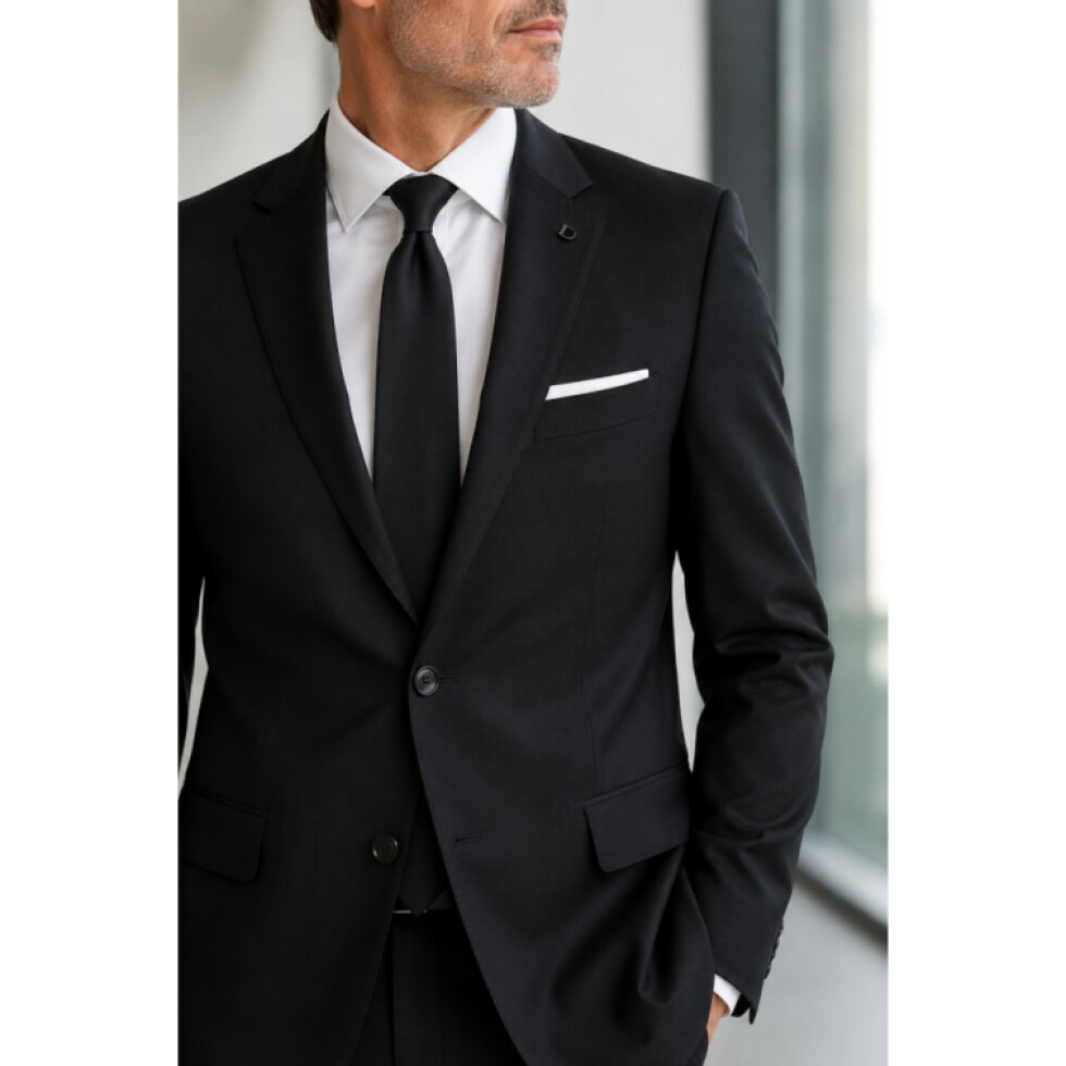 Pánsky čierny oblek easywool DIGEL modern fit