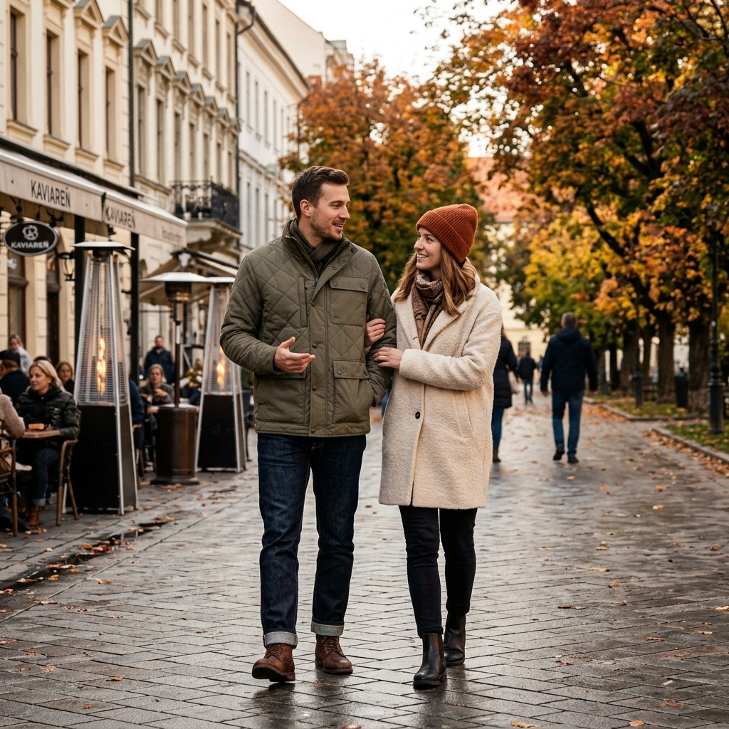Pánska kaki prešívaná dizajnová bunda FYNCH-HATTON