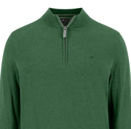 Pánsky zelený bavlnený pulóver s kašmírom FYNCH-HATTON