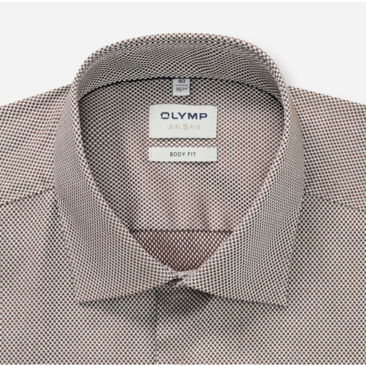 Pánska nugátová Comfort Stretch košeľa OLYMP body fit