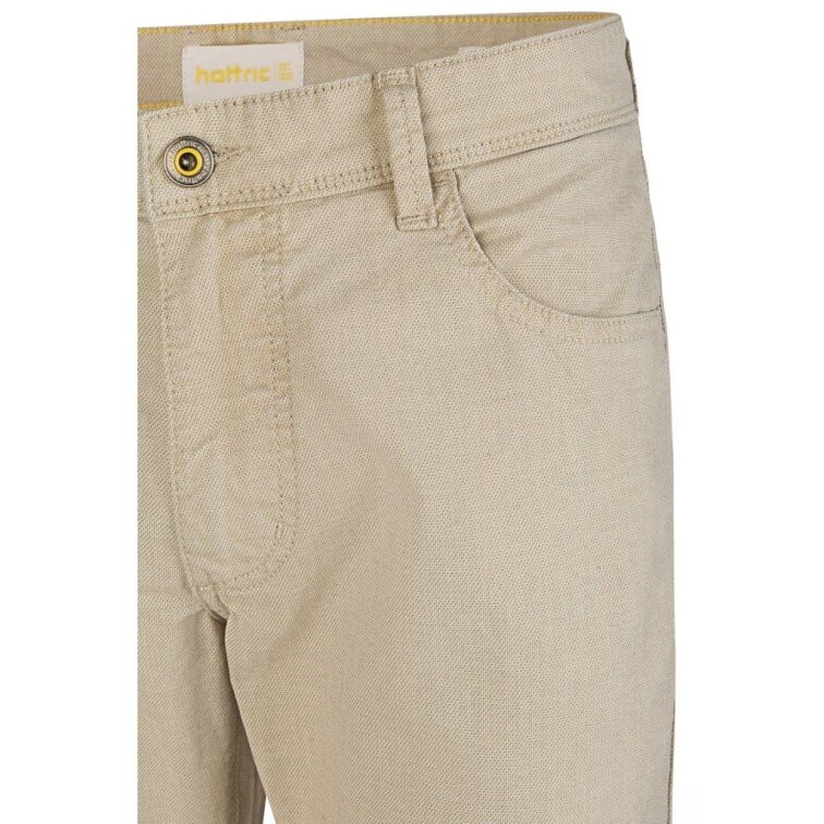 Pánske béžové bavlnené comfort-stretch nohavice HATTRIC modern fit