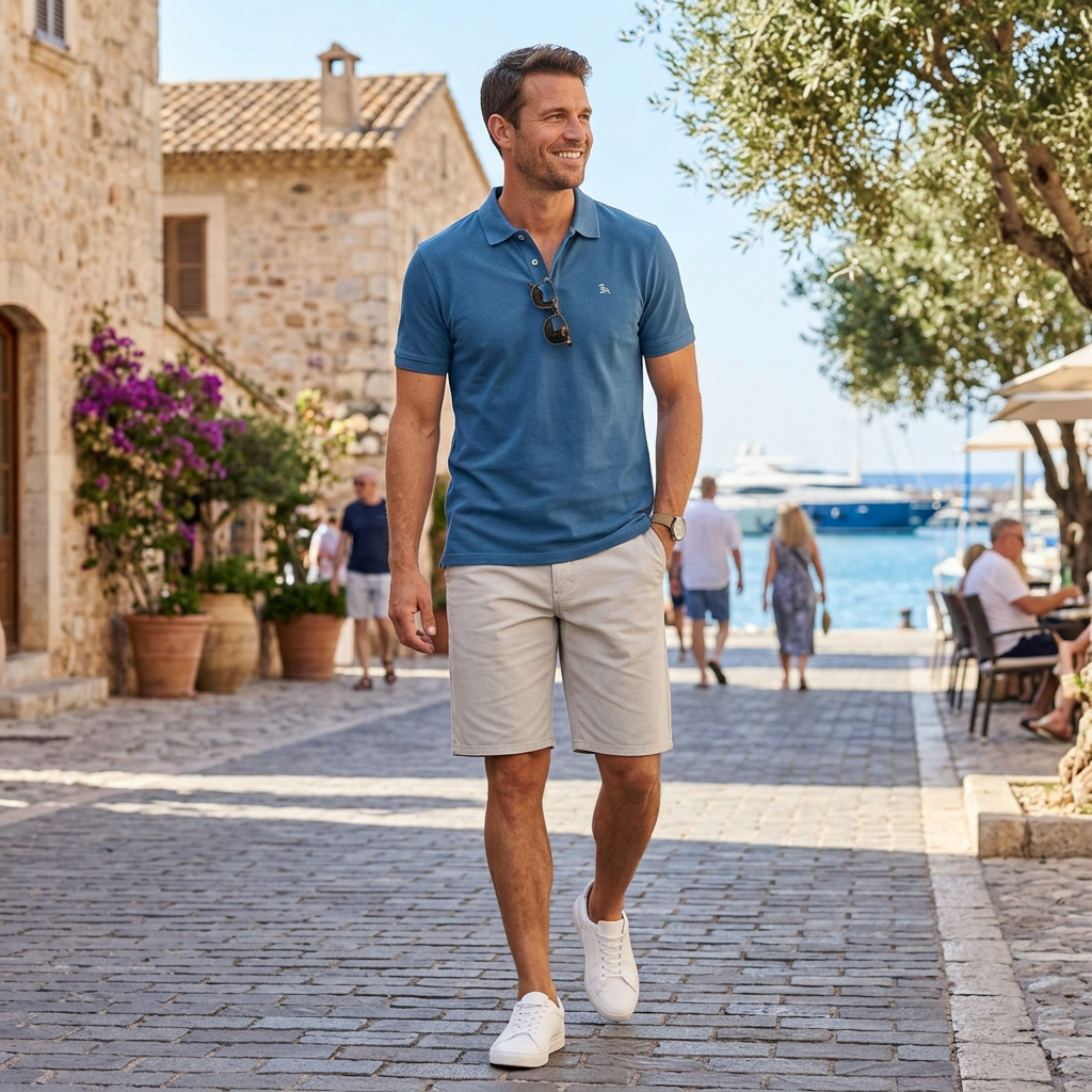Pánske sivé bavlnené Comfort Stretch bermudy HATTRIC regular fit