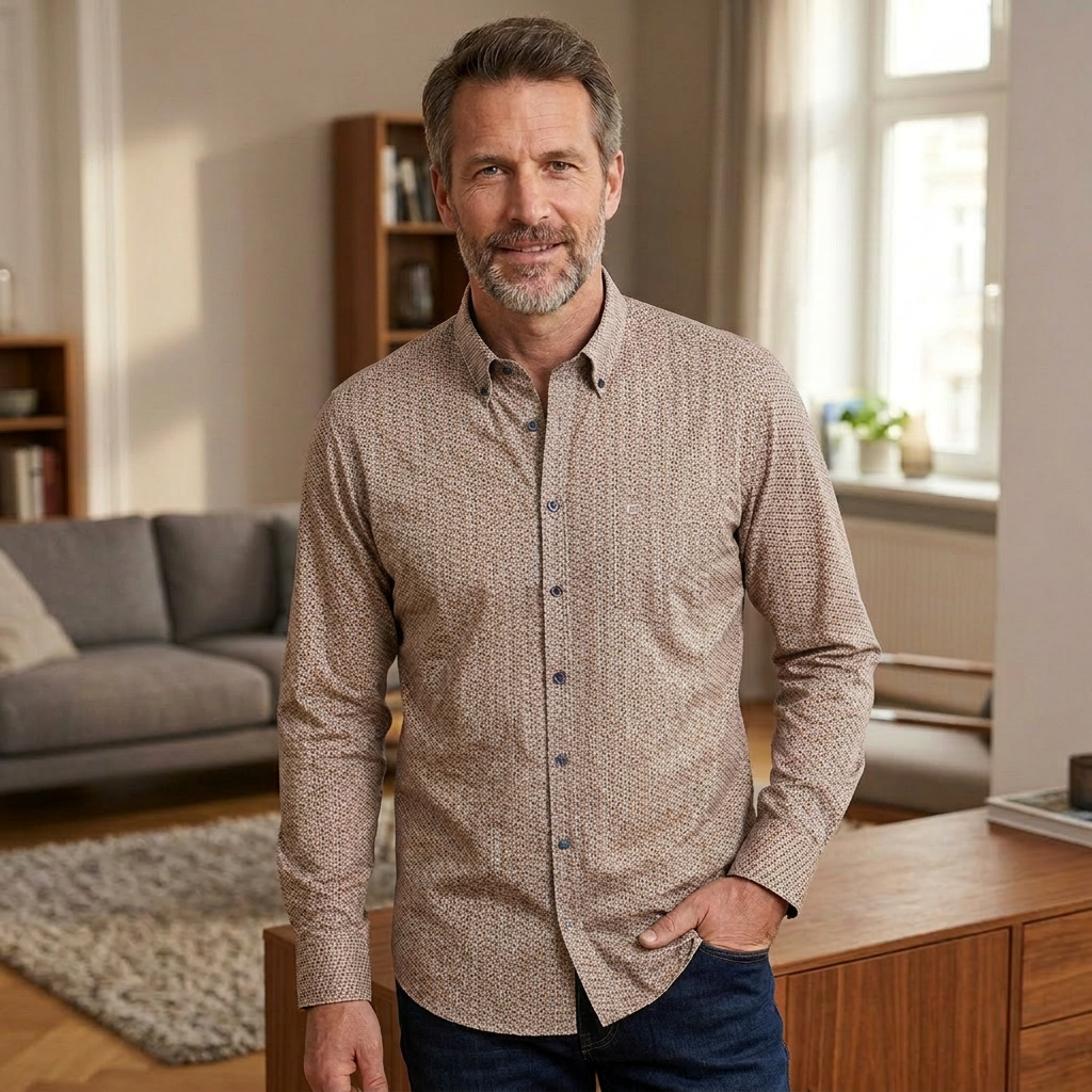 Pánska bavlnená casual košeľa CASA MODA regular fit