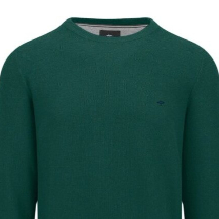 Pánsky zelený pulóver so štruktúrou FYNCH-HATTON