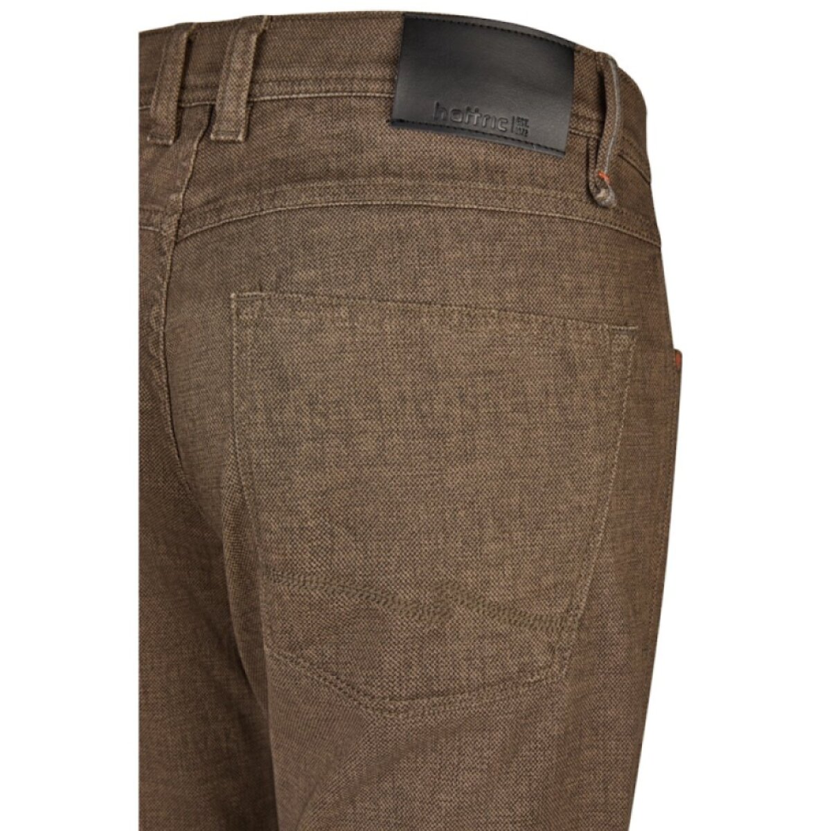 Pánske hnedé bavlnené nohavice woollook HATTRIC modern fit