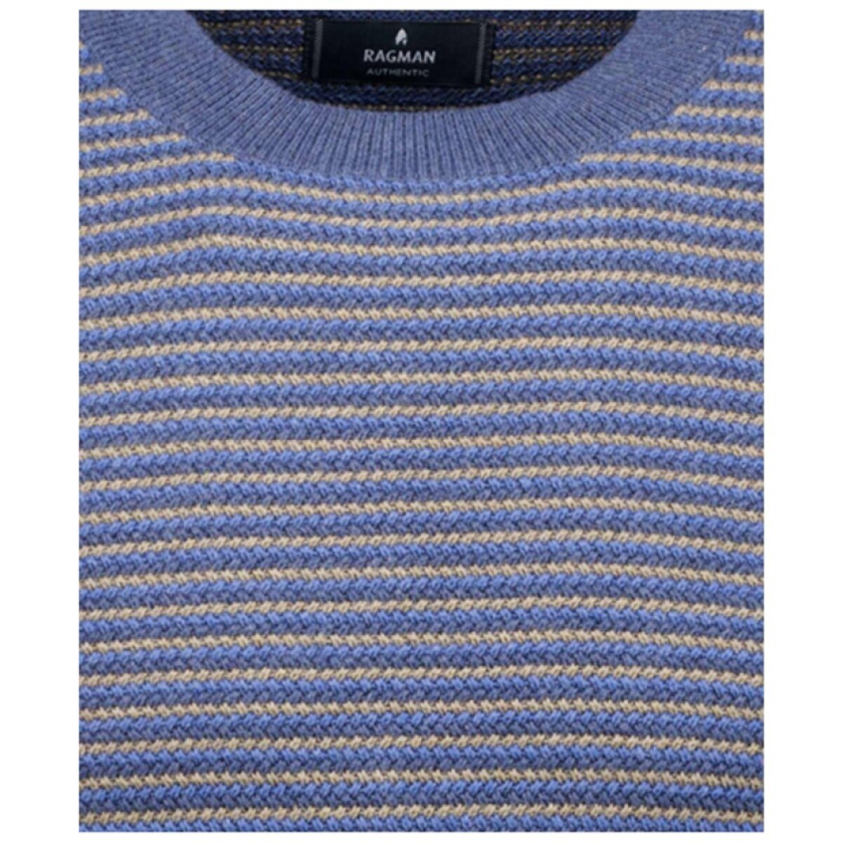 Pánsky melanžovomodrý pulóver RAGMAN