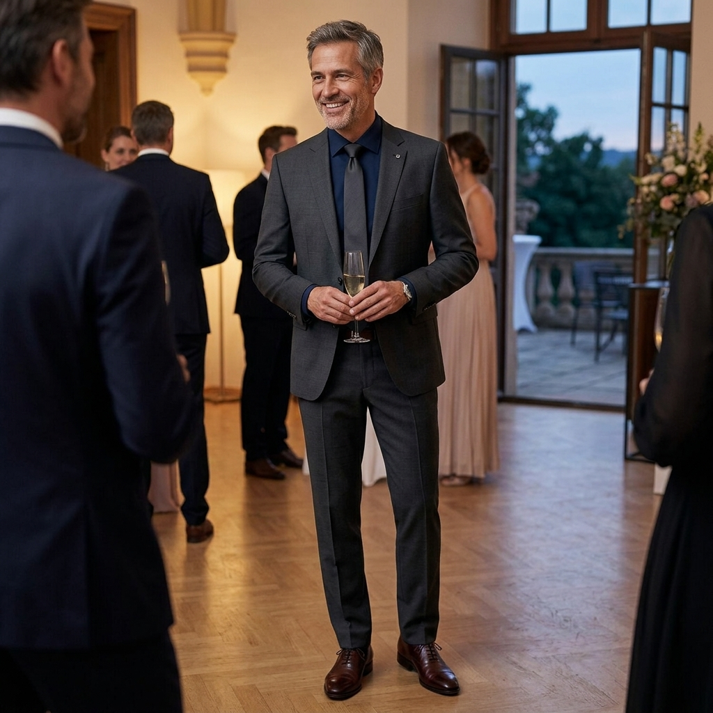 Pánska tmavomodrá košeľa NON-IRON Luxor OLYMP modern fit predĺžený rukáv