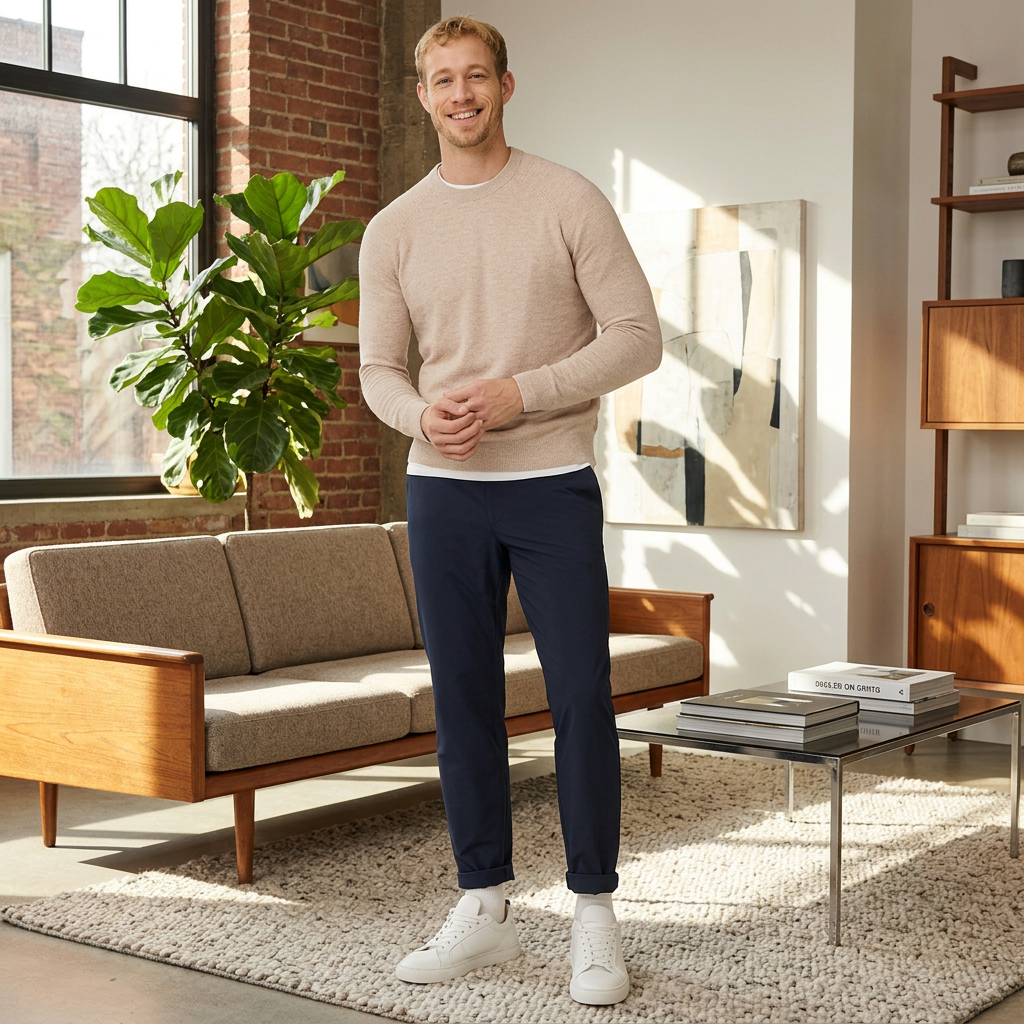 Pánske tmavomodré chino funkčné Performance nohavice BRAX tapered fit