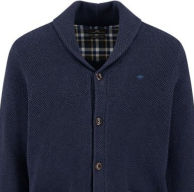 Pánsky prémiový modrý kardigán FYNCH-HATTON
