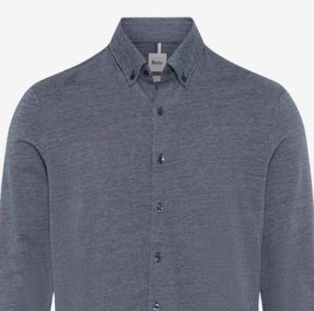 Pánska modrá jersey košeľa BRAX modern fit