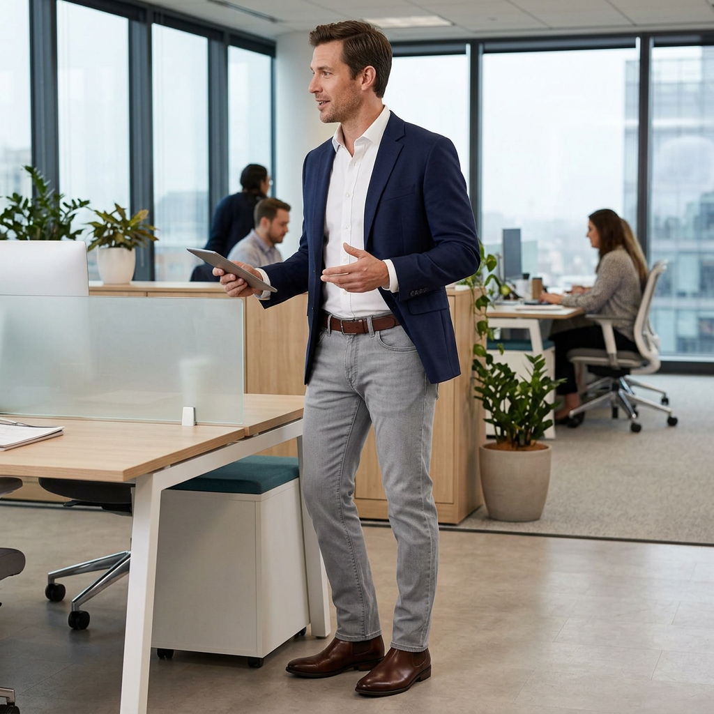 Pánske elastické džínsy s tencelom ALBERTO regular fit