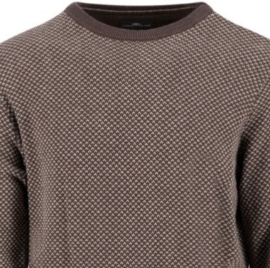 Pánsky hnedý bavlnený pulóver s kašmírom FYNCH-HATTON