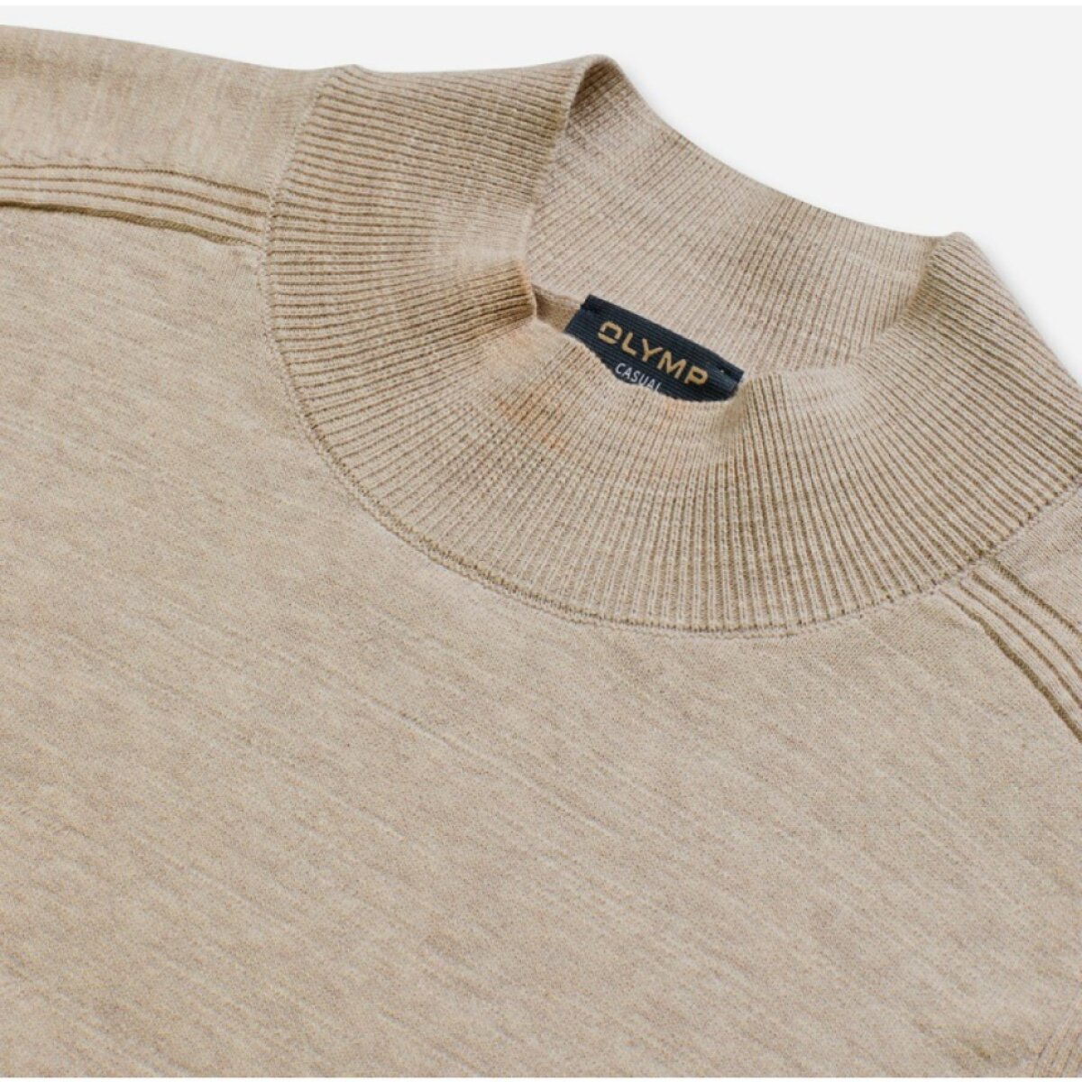 Pánsky bavlnený béžový polorolák OLYMP