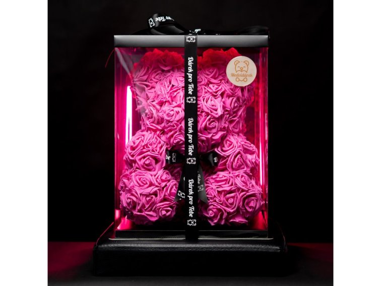 Medvídárek Limited Edition 40cm dárkově balený - tmavě růžový