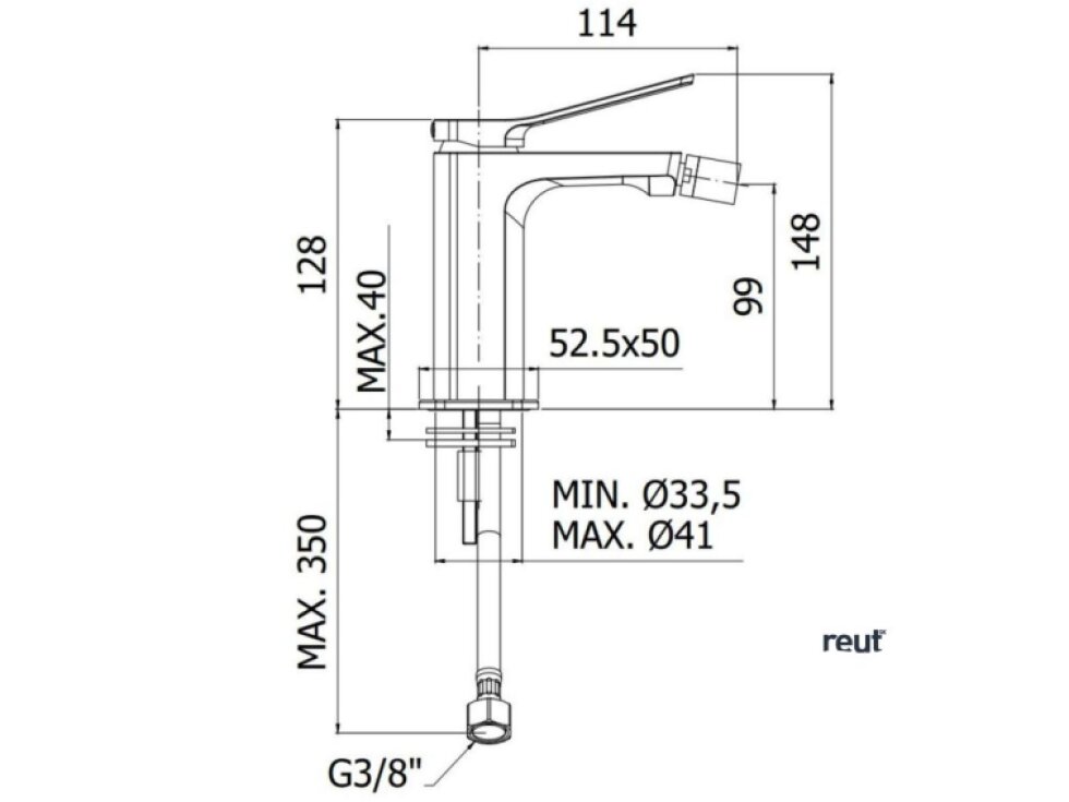 Paffoni Tilt Bidetová batéria, matná čierna TI131NO