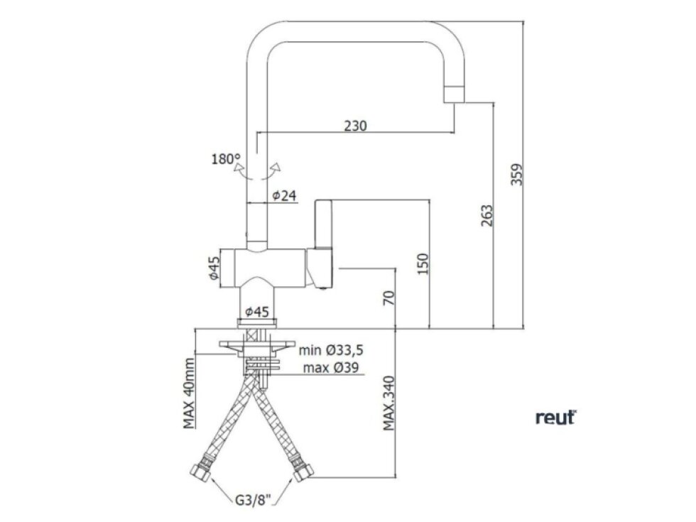 Paffoni Rock Drezová batéria, nerezová RO980ST