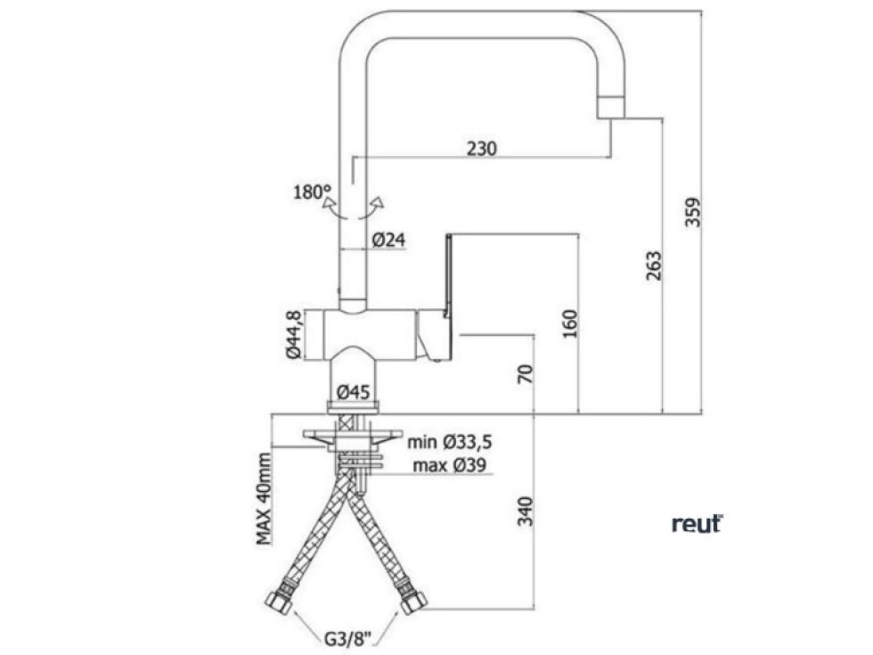 Paffoni Ringo Dřezová baterie, chrom RIN980CR