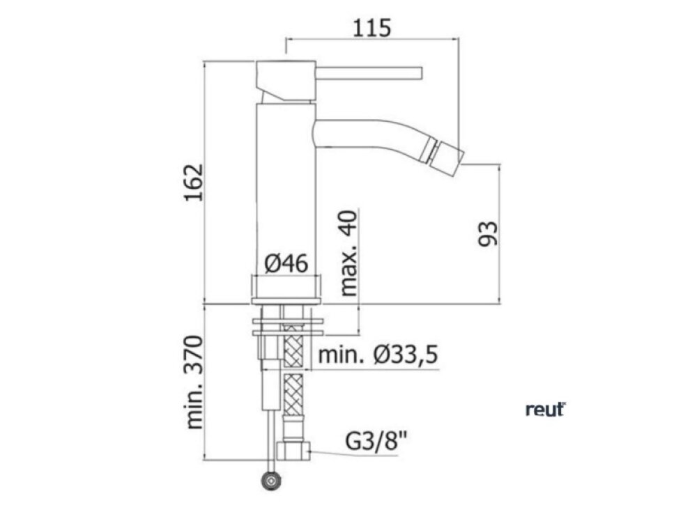 Paffoni Light Bidetová batéria, kefovaná zlatá LIG131HGSP