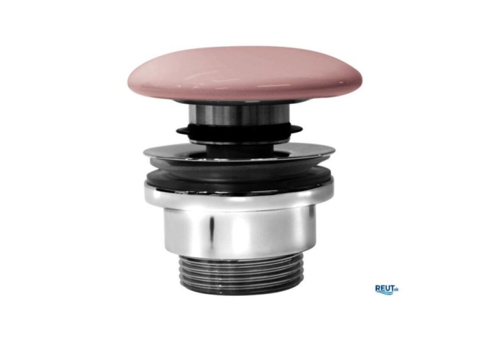 GSI umývadlová výpust 5/4", click-clack, keramická zátka, 5-65mm, blush mat PCS24