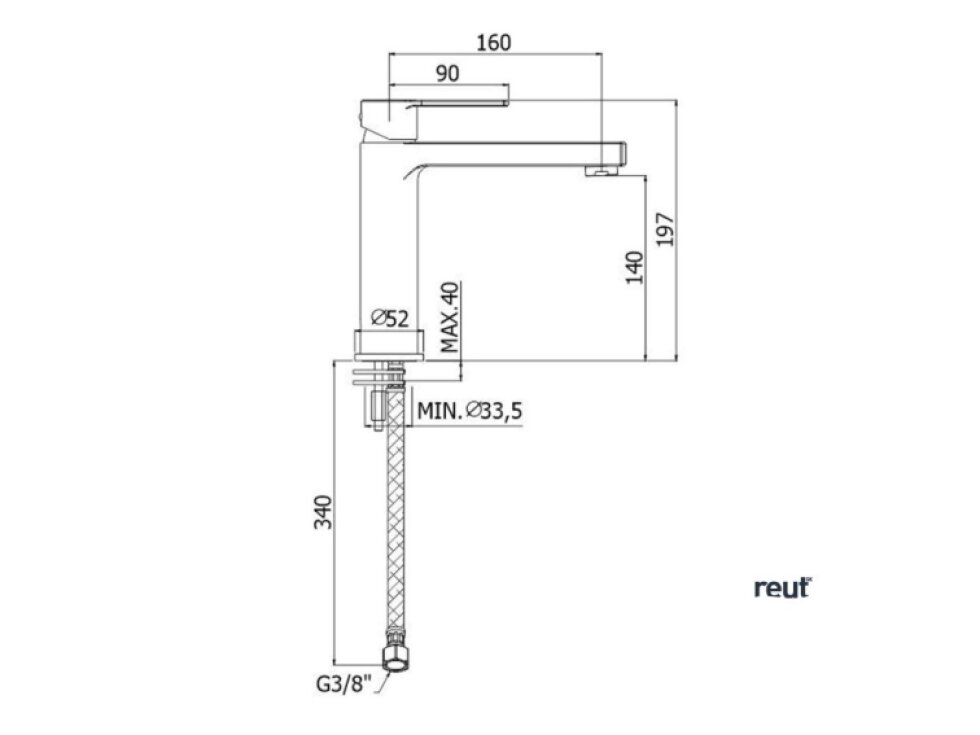 Paffoni Ringo Umývadlová batéria, matná čierna RIN074NO