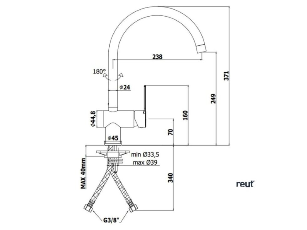 Paffoni Ringo Drezová batéria, matná čierna RIN180NO