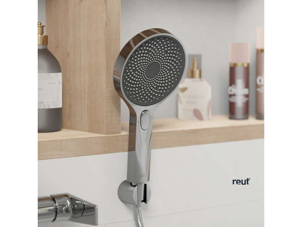 kielle Oudee Sprchová hlavica 130, 3 prúdy, chróm/čierna 20402000