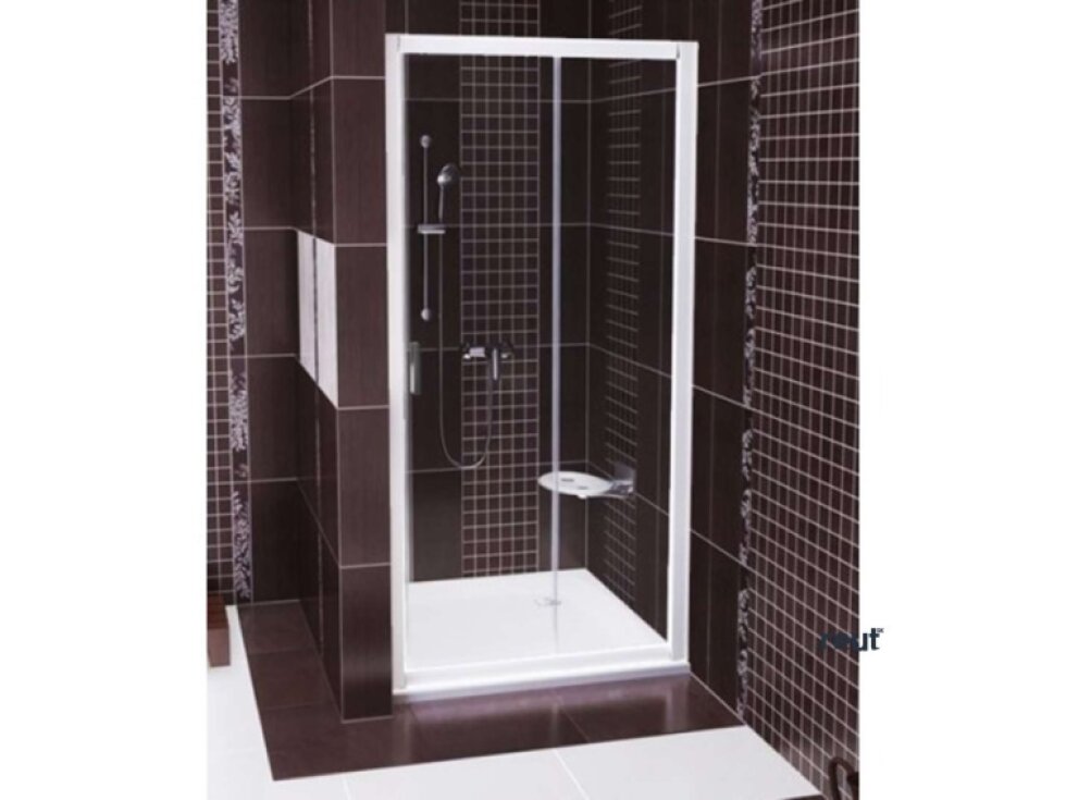 Ravak Blix Sprchové dvere, 117-121 cm, biela/číre sklo 0PVG0100Z1