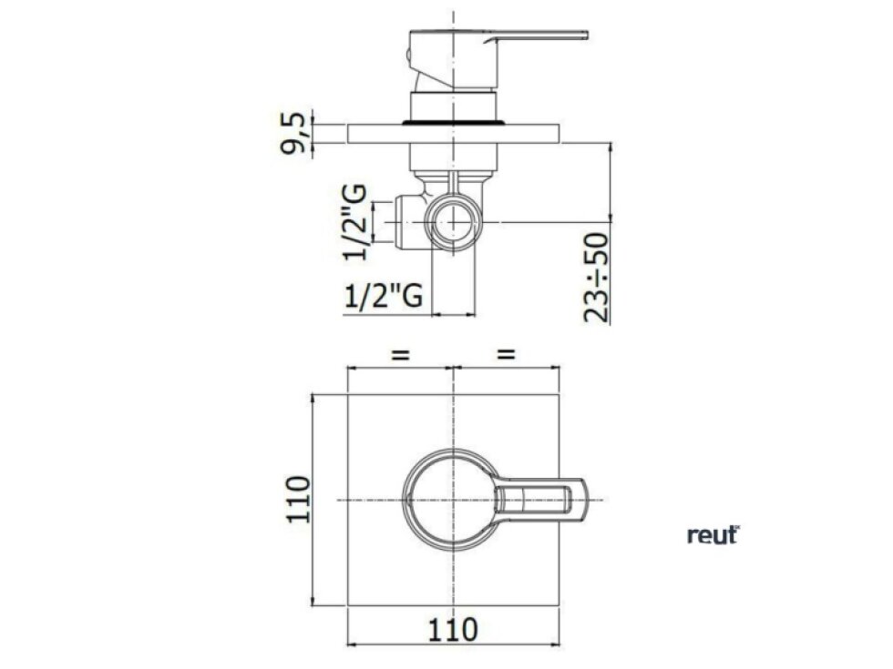 Paffoni Ringo Sprchová podomítková baterie, chrom RIN010CR
