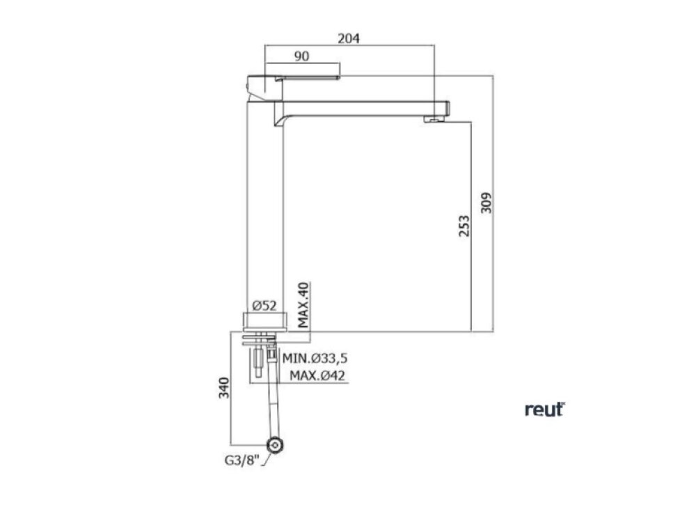 Paffoni Ringo Umyvadlová baterie, chrom RIN081CR