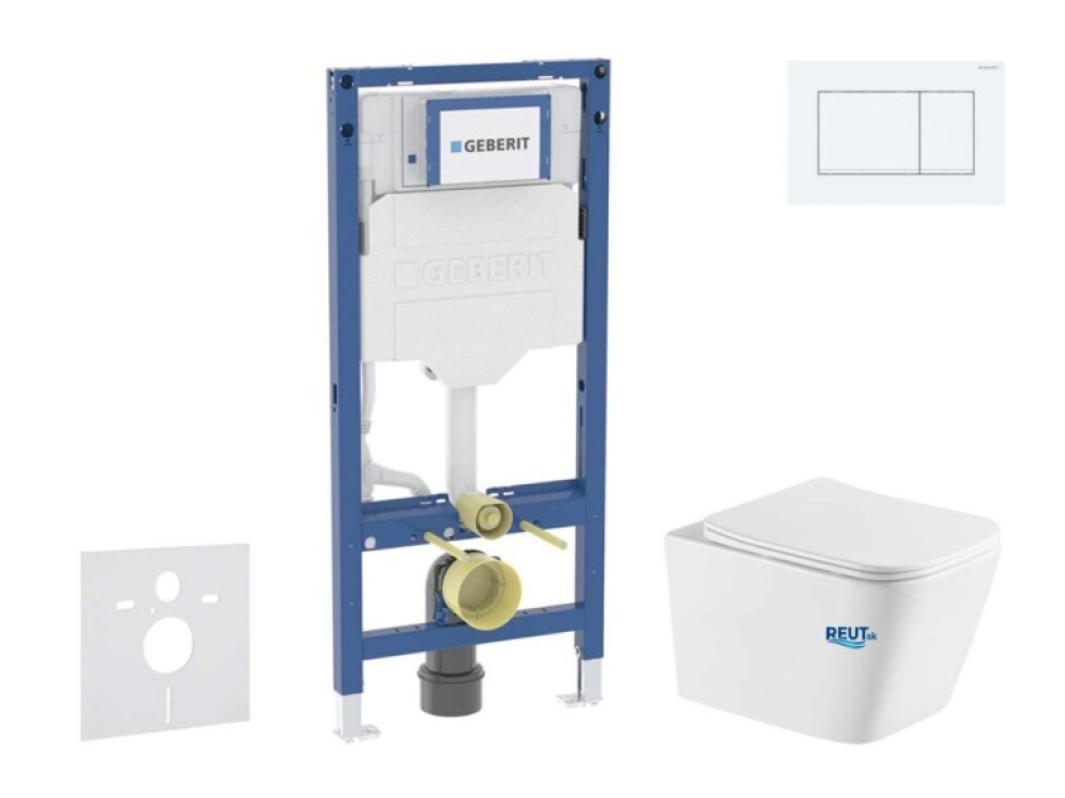 Geberit Duofix Set predstenovej inštalácie, klozetu Arkas I a dosky softclose, tlačidlo Sigma20, biela/biela mat SANI11CA31145