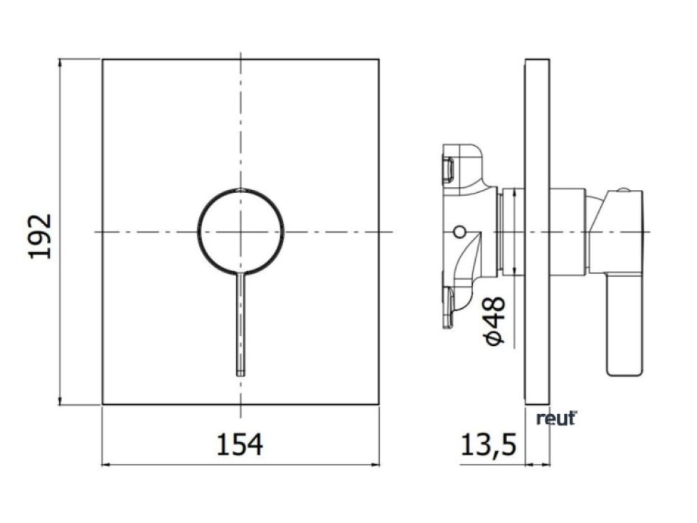 Paffoni Rock Batéria pod omietku na 1 spotrebič, chróm ROBOX010CR