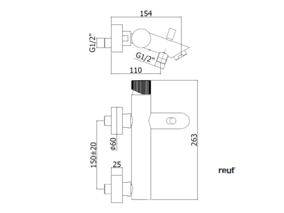 Paffoni Jo Vaňová batéria s príslušenstvom, chróm JO026CR