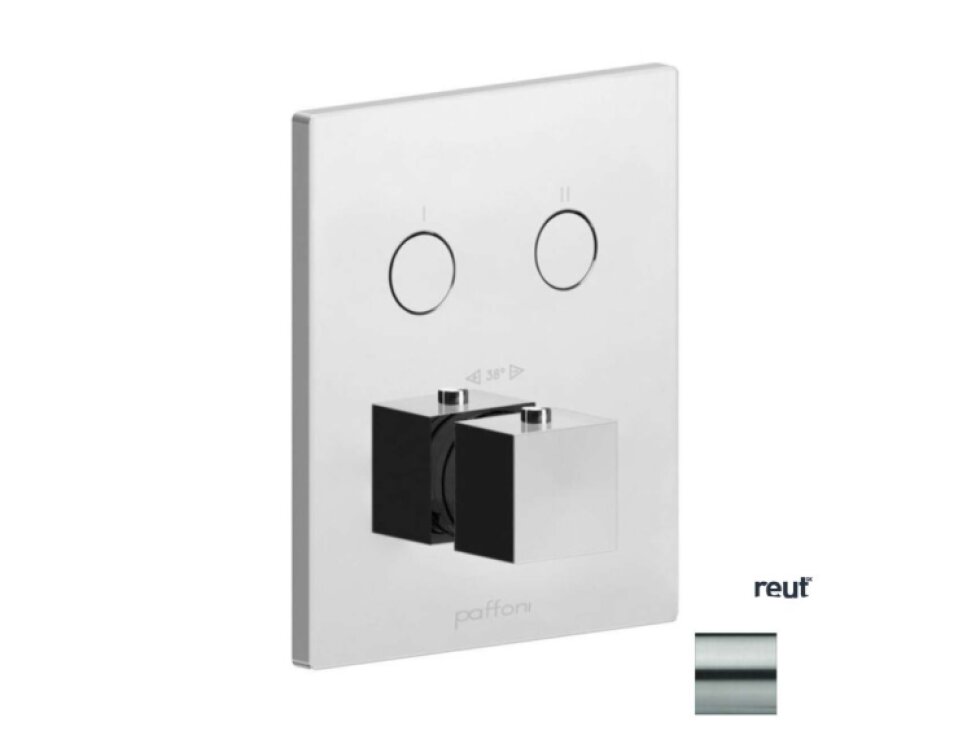 Paffoni Compact Box Termostatická batéria pod omietku, na 2 spotrebiče, nerezová CPT518ST