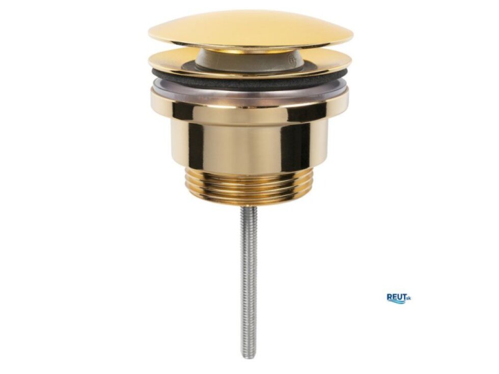 Sapho Umývadlová výpust 5/4", click-clack, veľká krytka, zlato CV1110G