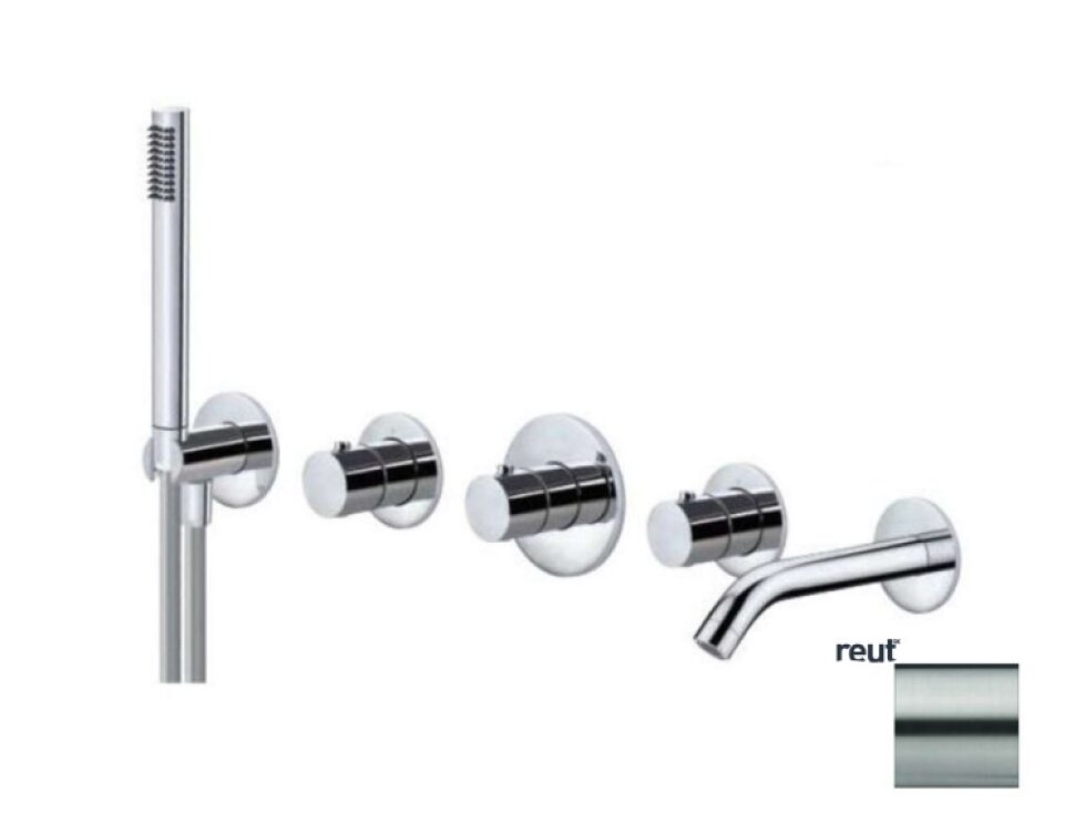 Paffoni Modular Box Termostatická batéria pod omietku, na 2 spotrebiče, nerezová MDE001ST