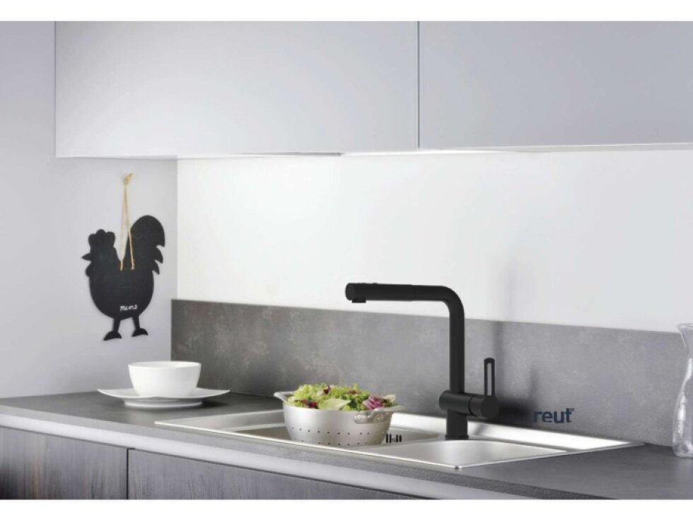 Paffoni Ringo Drezová batéria s výsuvnou koncovkou, matná čierna RIN185NO