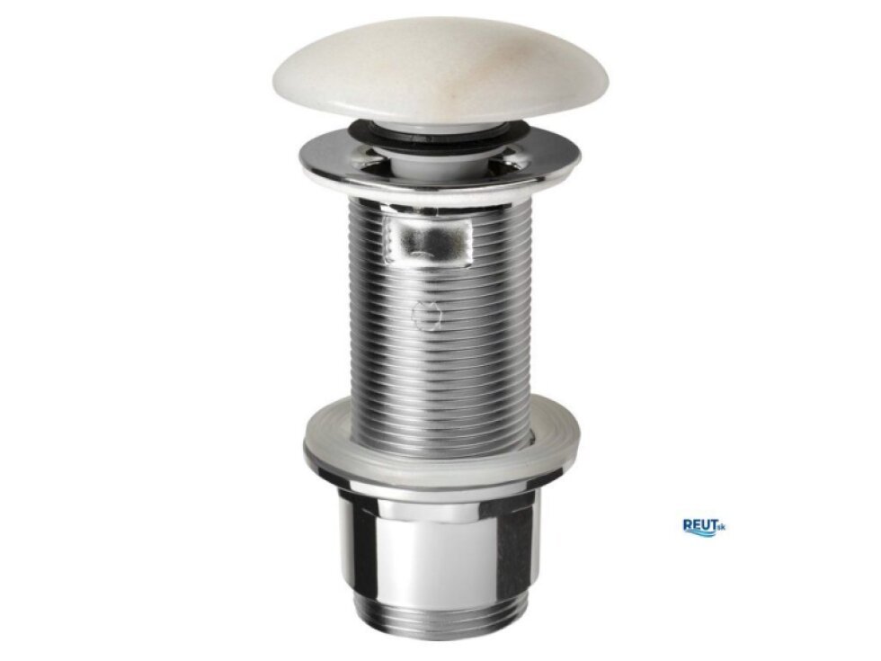 Sapho BLOK umývadlová výpust 5/4", click-clack, zátka leštený biely mramor 2401-921