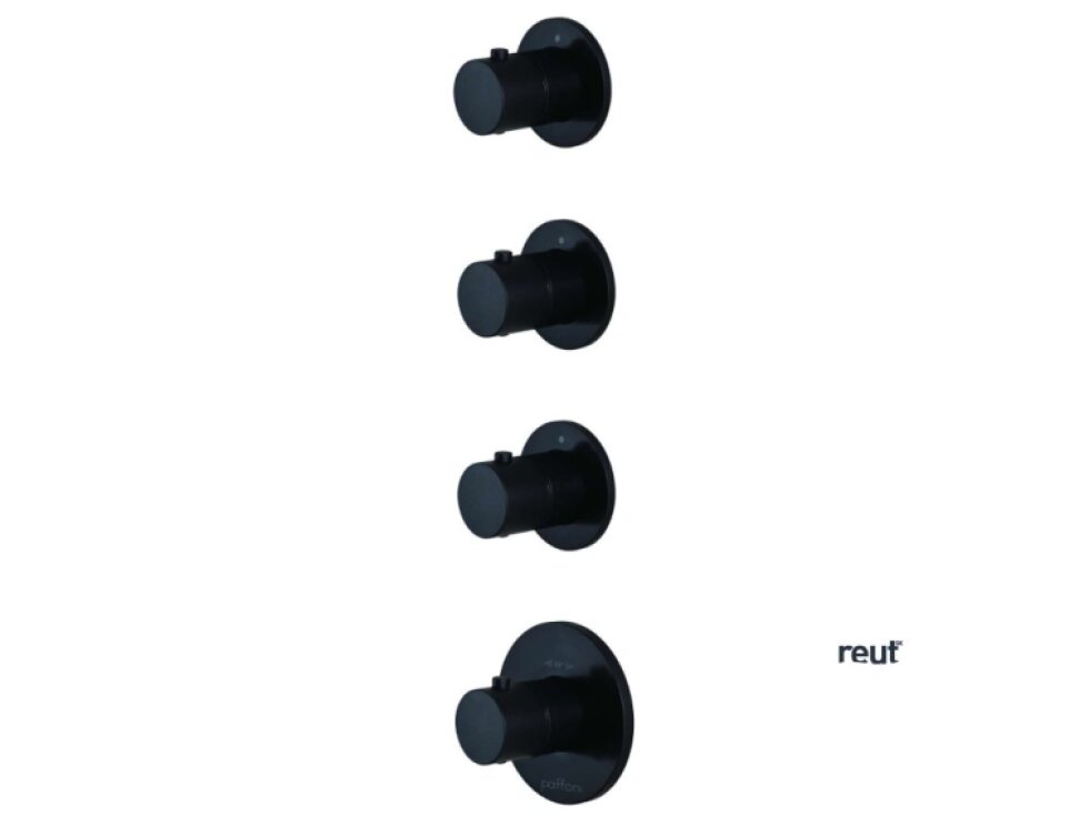 Paffoni Modular Box Termostatická batéria pod omietku, na 3 spotrebiče, matná čierna MDE019NO