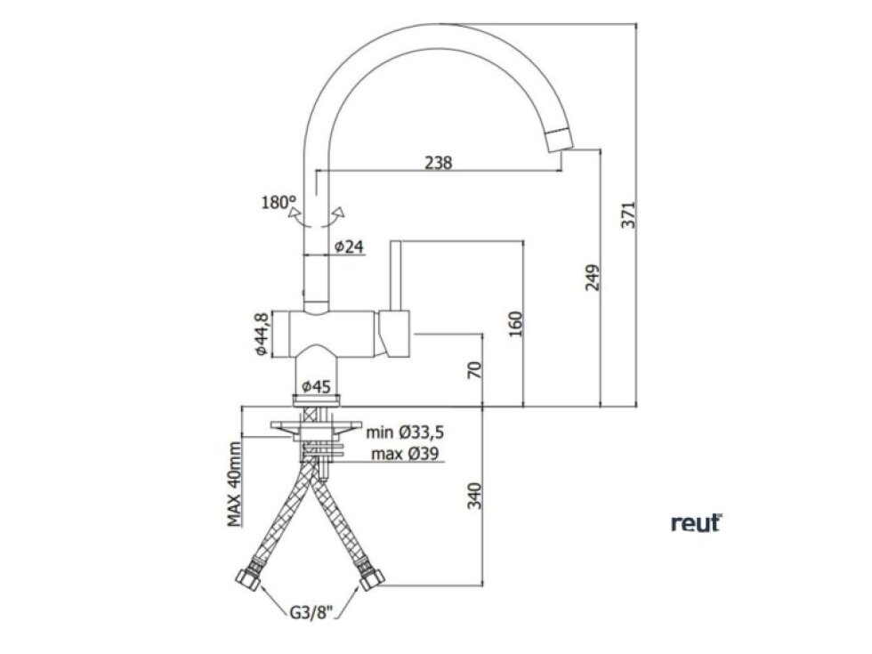 Paffoni Light Drezová batéria, zlatá LIG280HG