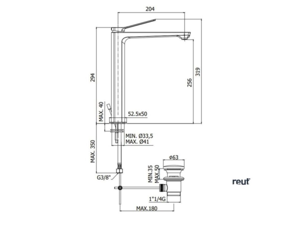 Paffoni Tilt Umývadlová batéria s výpustom, nerezová TI085ST