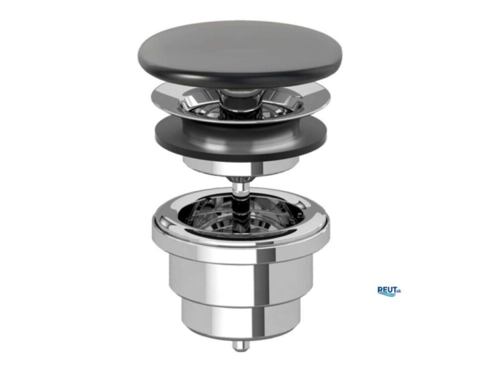 Villeroy & Boch Neuzatvárateľná výpusť, Pure Black 683500R7