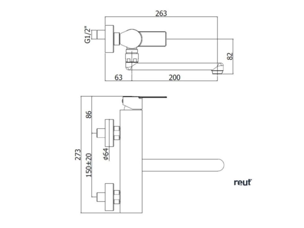 Paffoni Tango Drezová batéria, chróm TA161CR