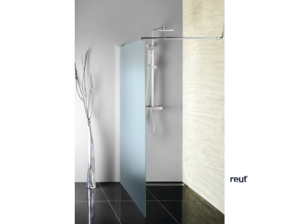 Aqualine WALK-IN stena na inštaláciu na múr so vzperou, jednodielna, 1200x1900mm, sklo Brick WI120