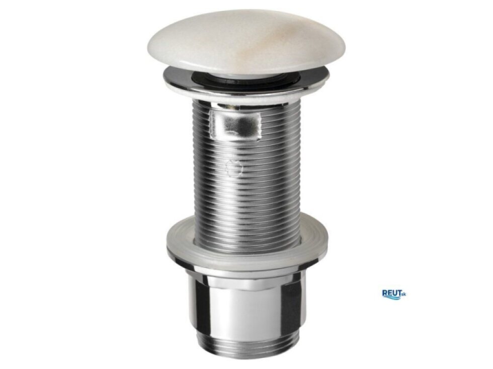 Sapho BLOK umývadlová výpust 5/4", click-clack, zátka leštený biely mramor 2401-921