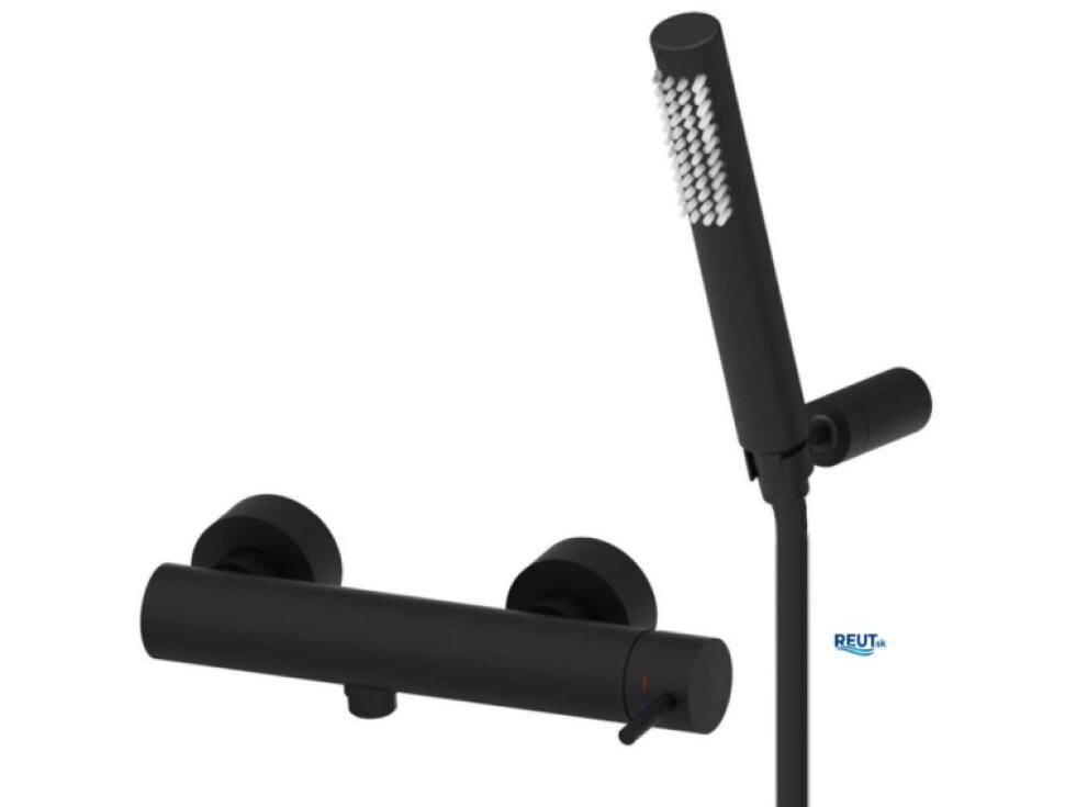 Paffoni Light Sprchový set s batériou, matná čierna LIG168DNO