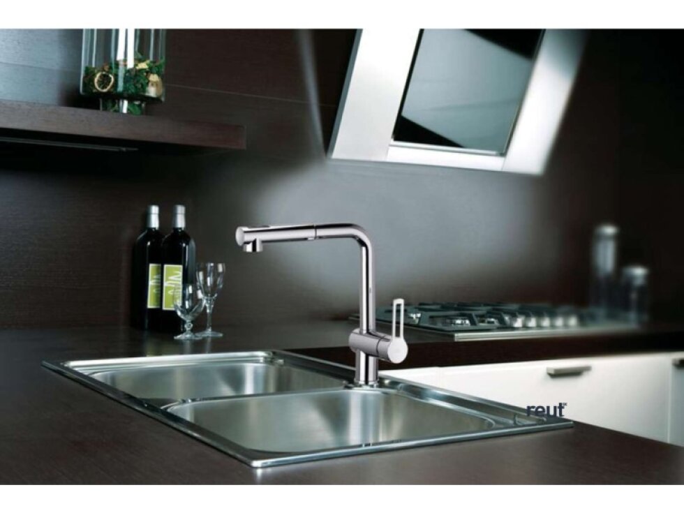 Paffoni Ringo Dřezová baterie s výsuvnou spŕškou, chrom RIN285CR