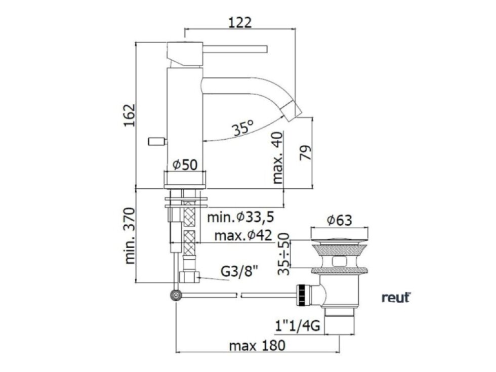Paffoni Light Umývadlová batéria s výpustom, kefovaná zlatá LIG075HGSP